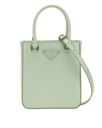 Mini Panier, &pound;950, Handbags, Green, Leather, Front view